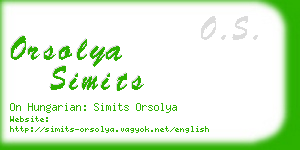 orsolya simits business card